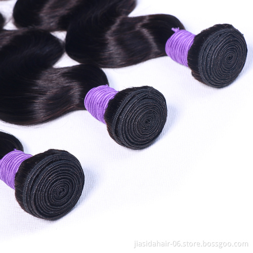 Human Hair Extension body wave bundles virgin hair grade 10a brazilian  human full thick 10-24 inches